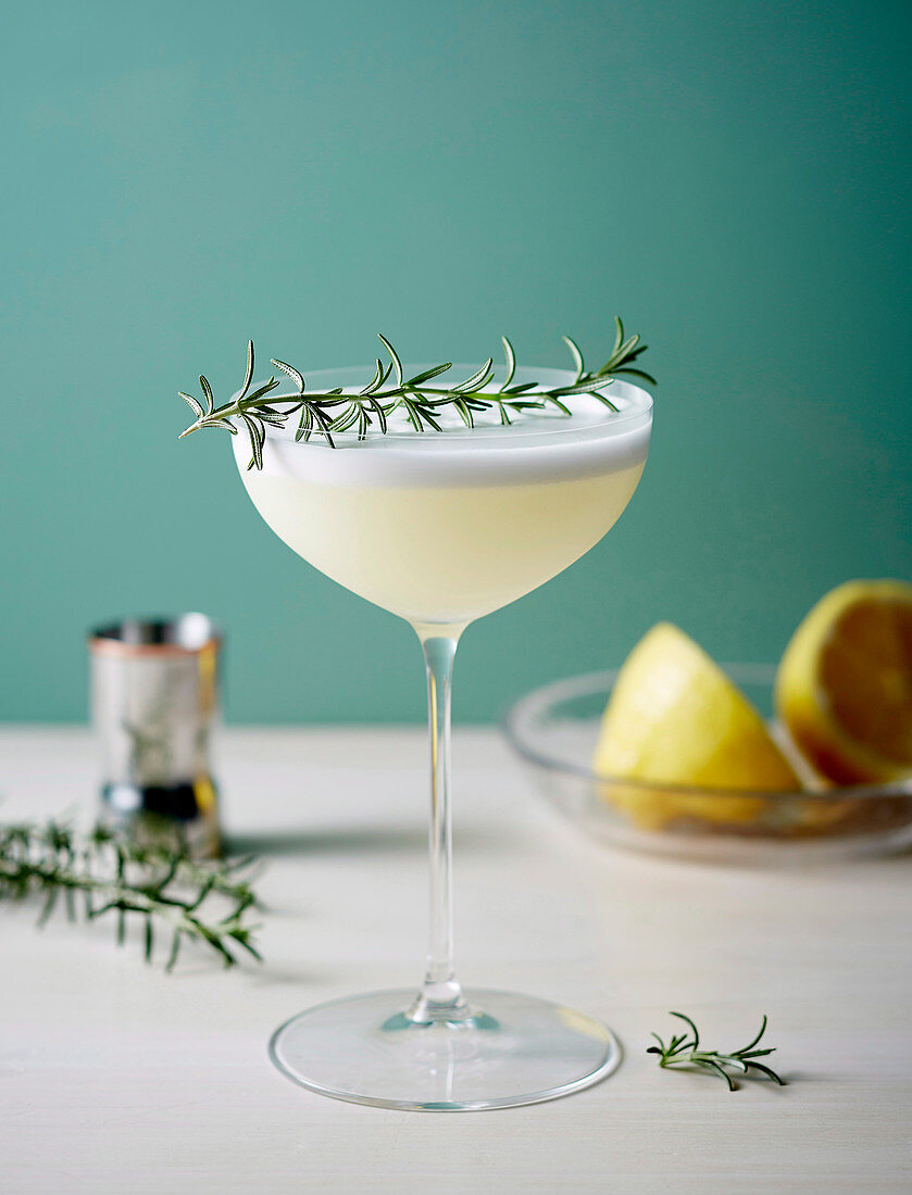 Herbaceous style gin with rosemary and lemon