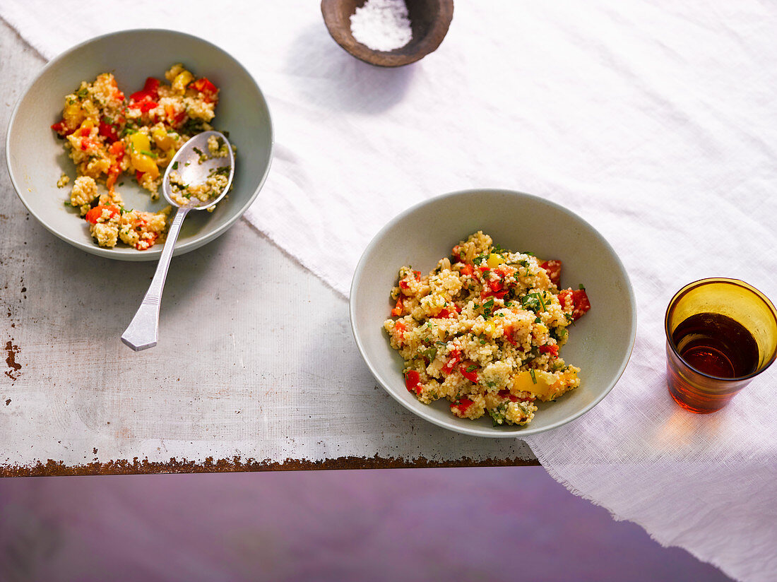 Couscous and pepper salad