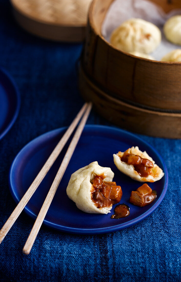 Char Siu Bao (steamed pork buns, China)