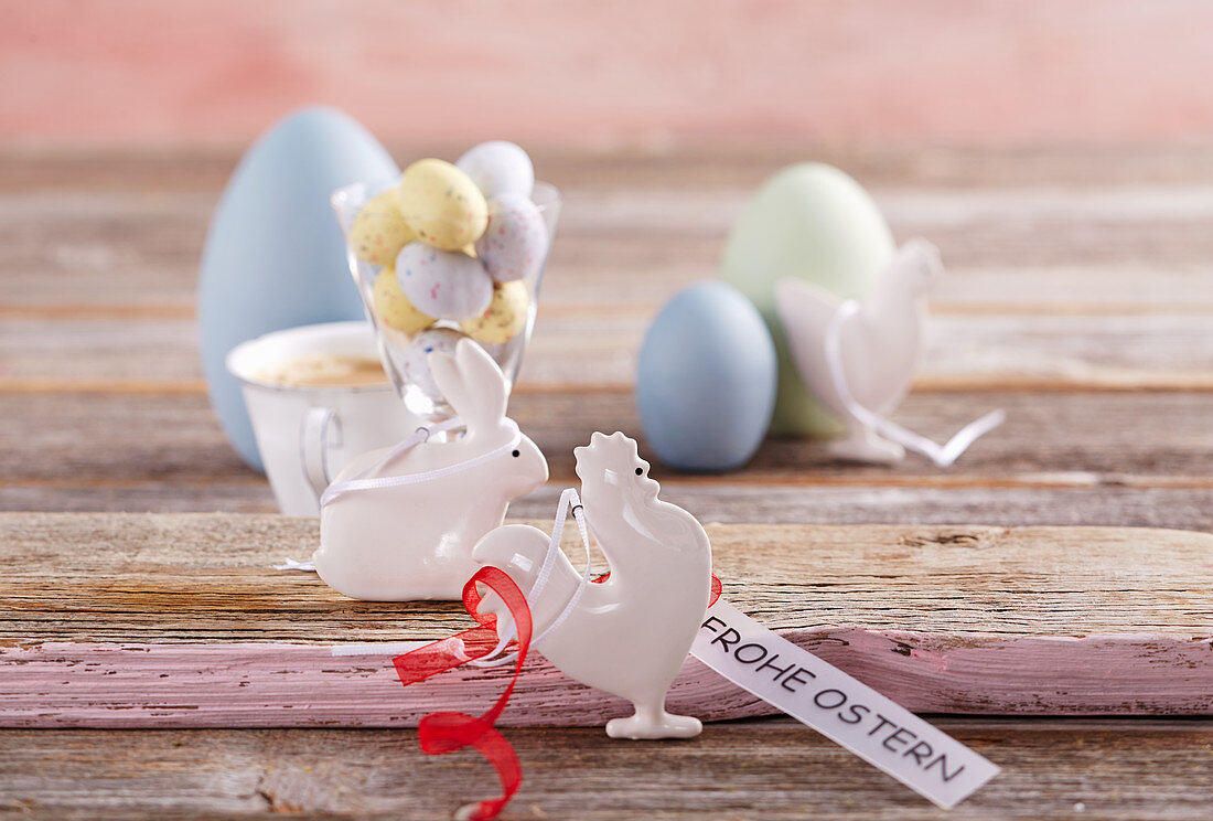 Table decorations for Easter party