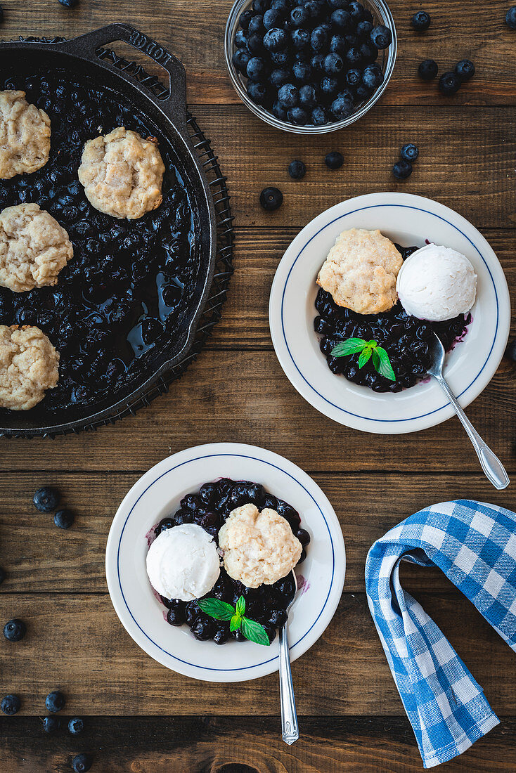 Blueberry Grunt (blueberry dessert, Nova Scotia, Canada)