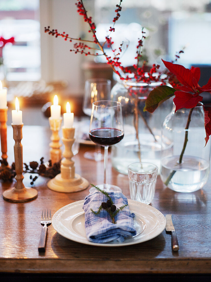 Christmas table setting