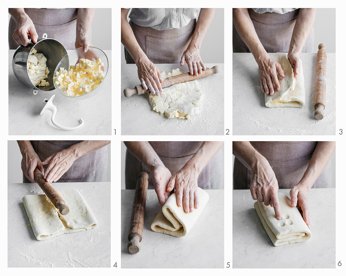 How to make puff pastry with softened  – License Images