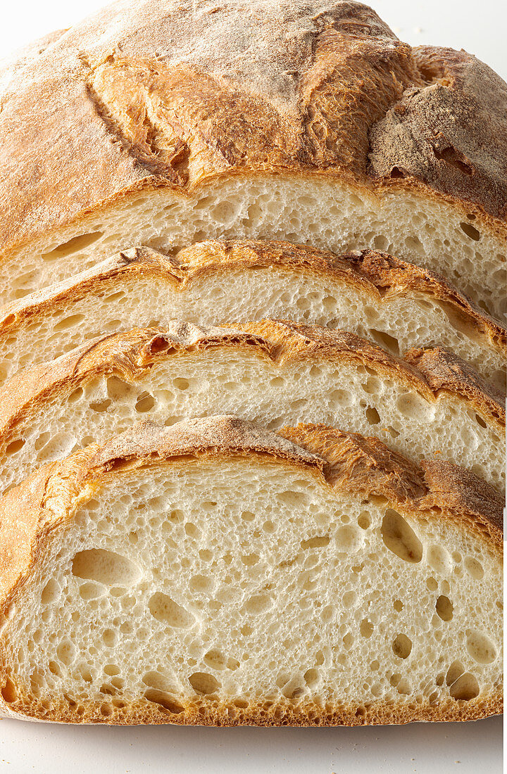 Italienisches Weißbrot in Scheiben