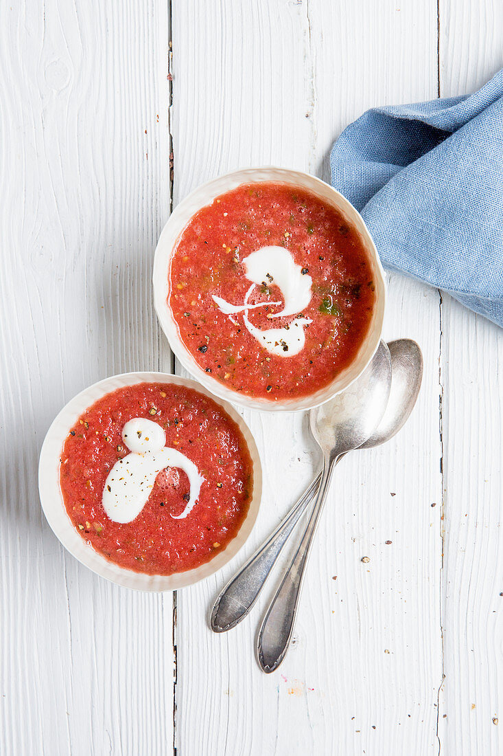 Gazpacho mit Wassermelone