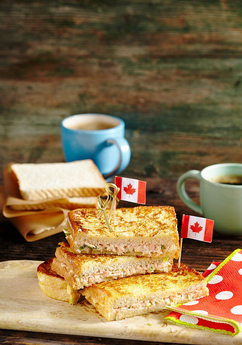 French Toast mit Lachscreme, kanadische Art