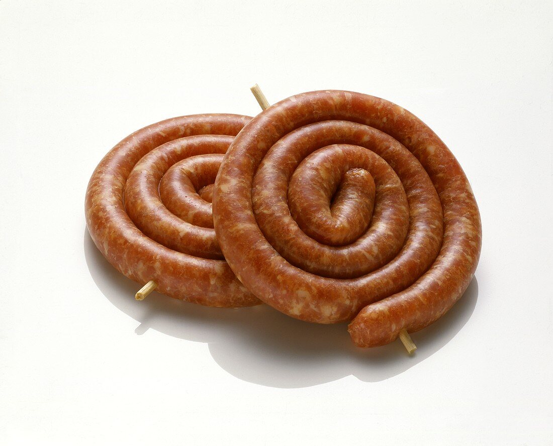 Zwei Bratwurstschnecken