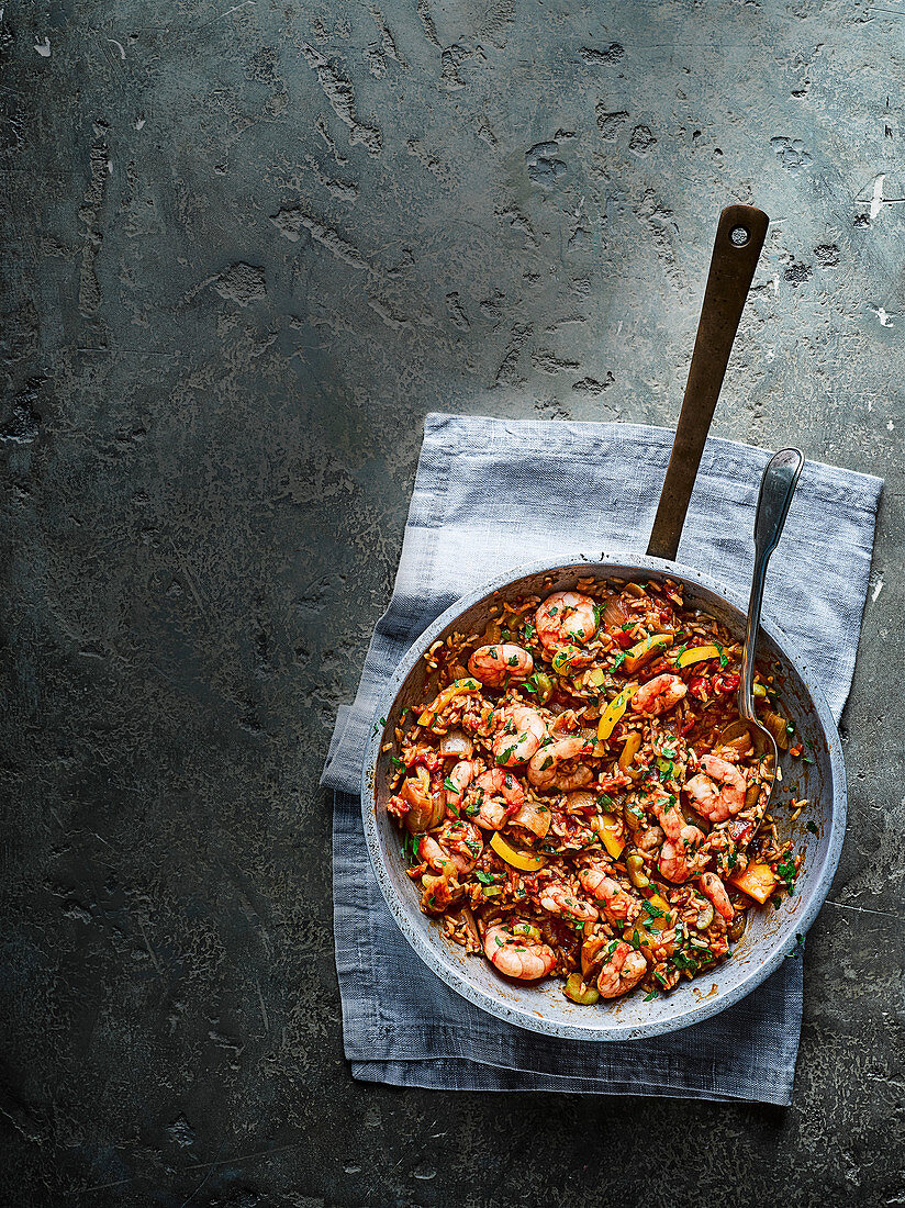 Prawn jambalaya