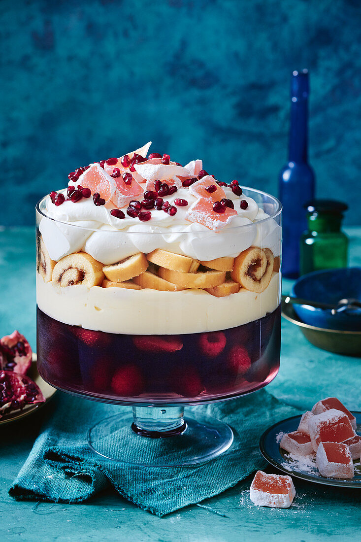 Turkish delight berry trifle