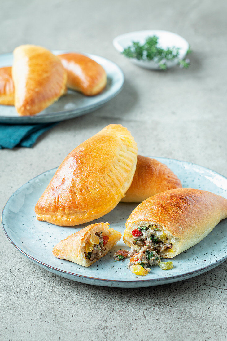 Pastry parcels filled with minced meat