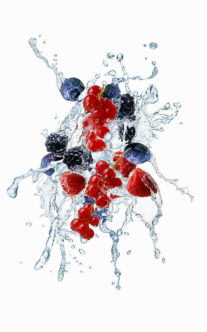 Berries with a splash
