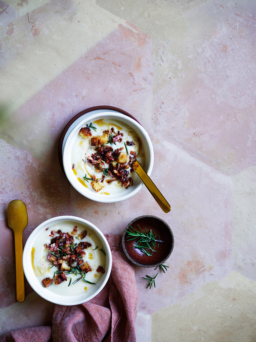 Blumenkohlsuppe mit Bacon