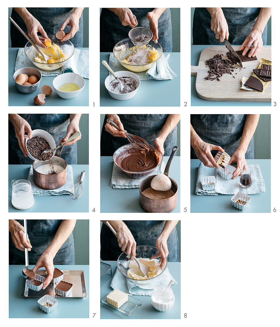 Schokoladenpudding mit Walnusslikör zubereiten