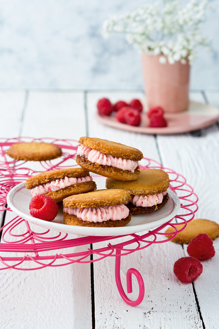 Whoopie pies with raspberry cream (low carb)