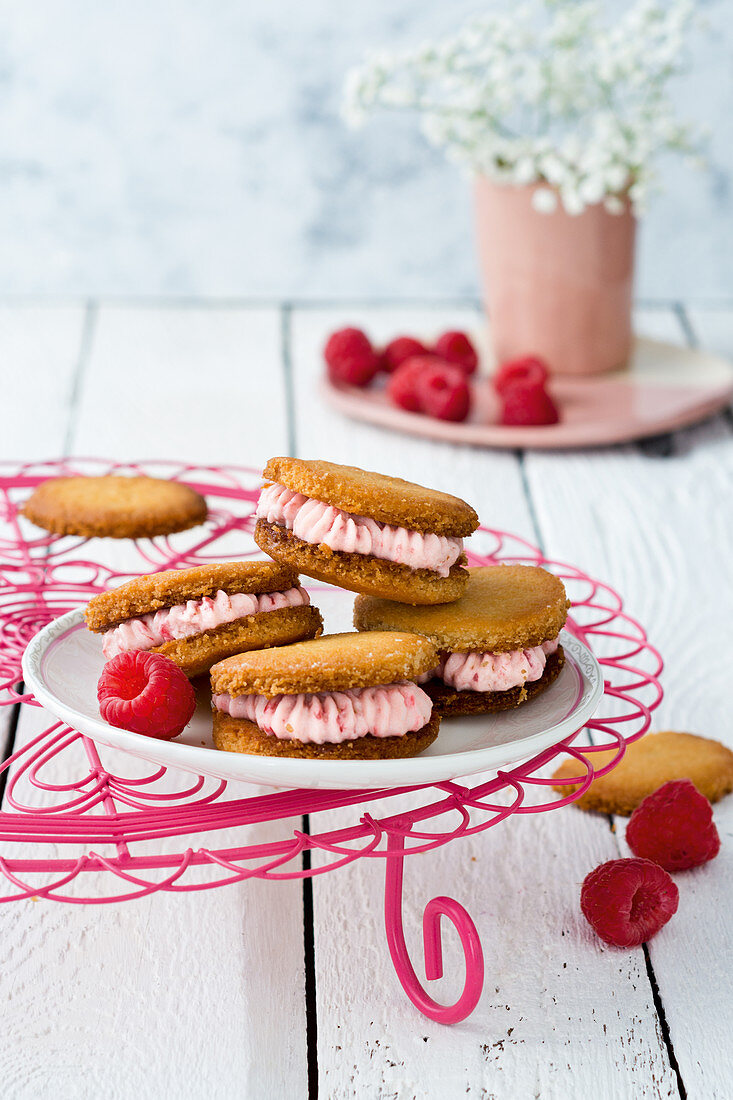 Whoopies mit Himbeercreme (Low Carb)