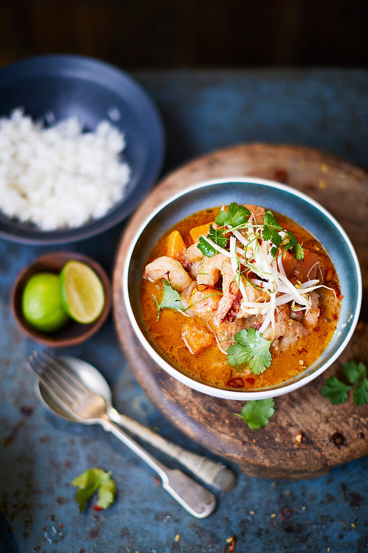 Thailändisches Garnelen-Kürbis-Curry