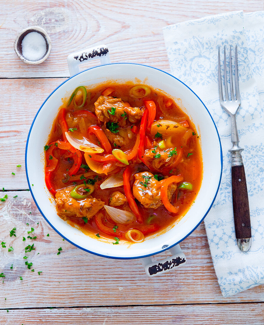 Seitan-Paprika-Gulasch