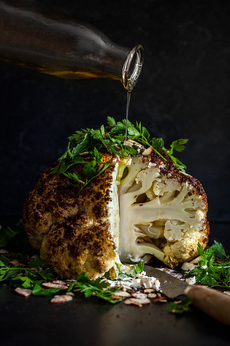 Roast Cauliflower with Sumac, Yoghurt and Lemon