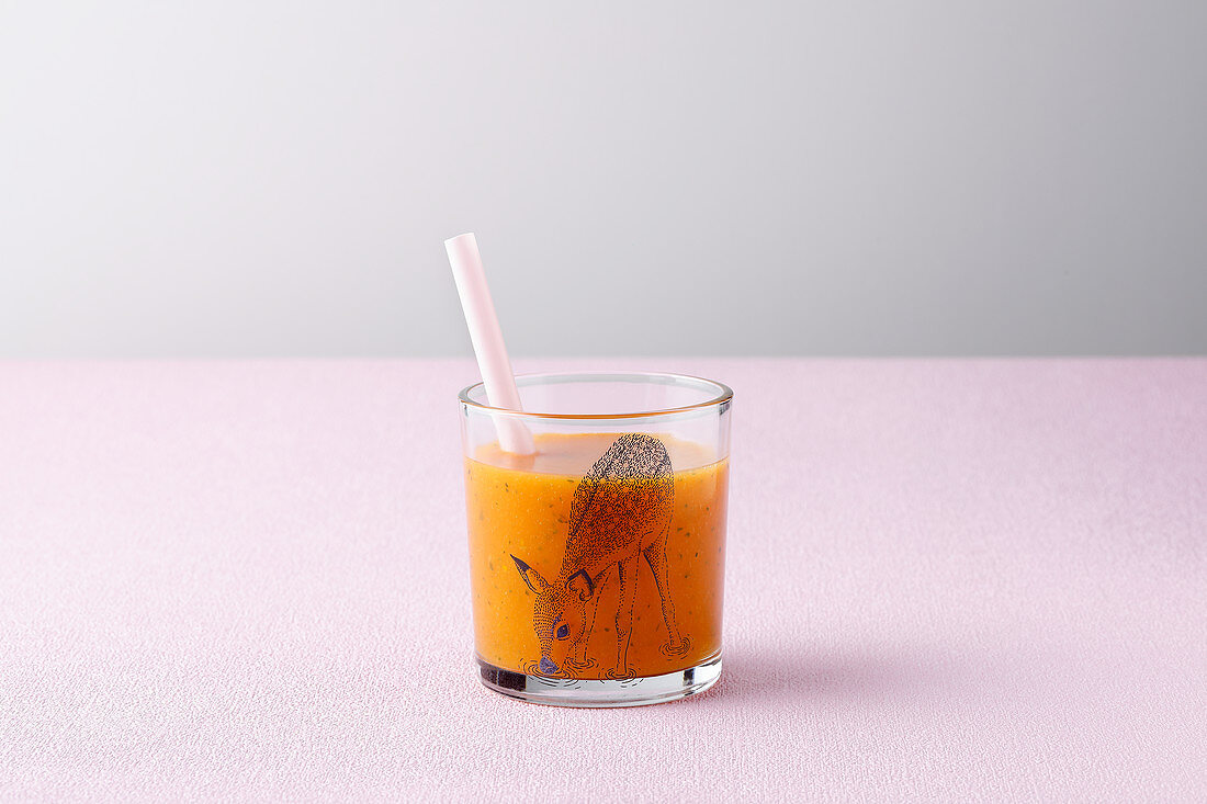 A mango and carrot smoothie