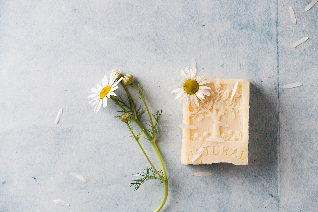 Handmade chamomile soap