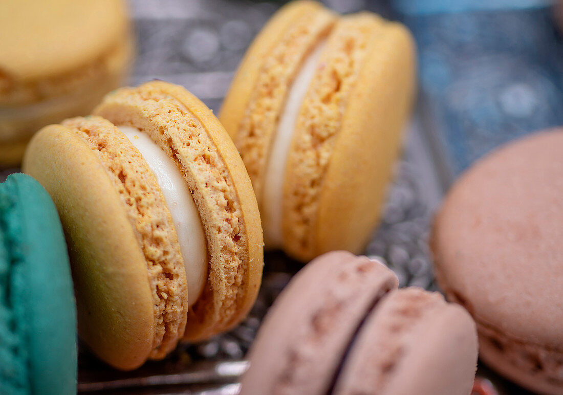 Verschiedene Macarons