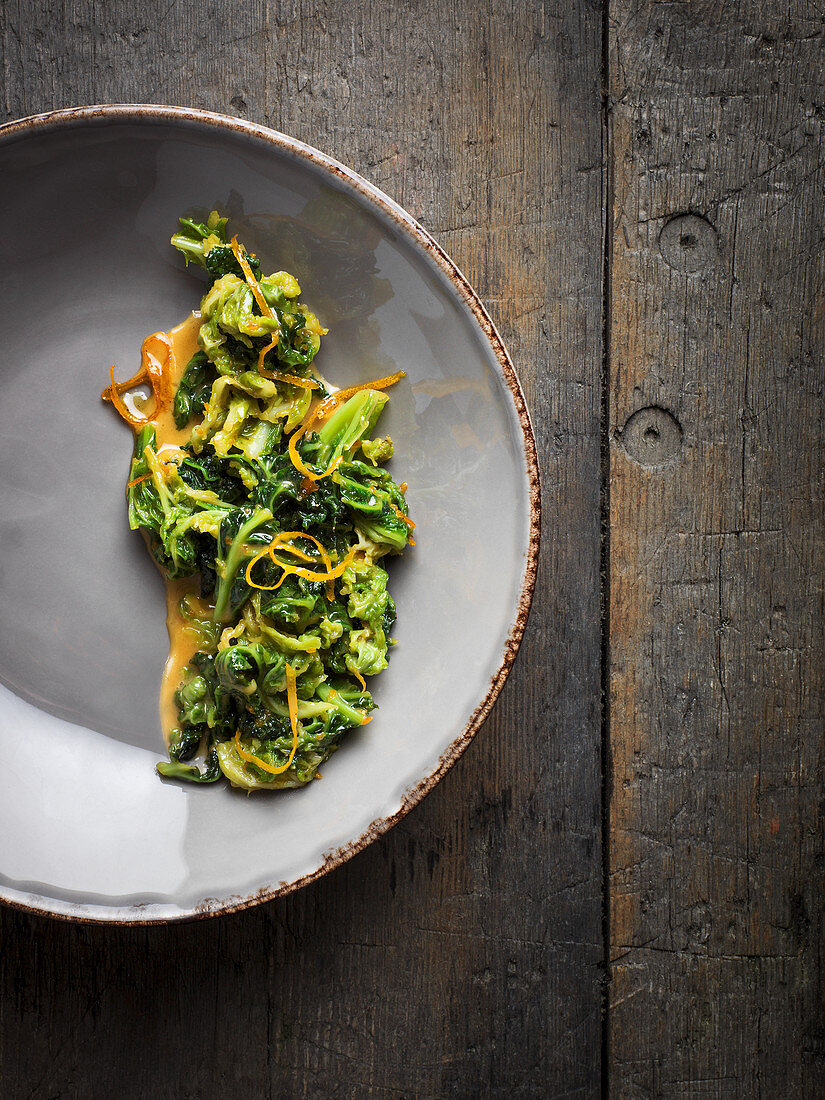 Green salad in plate