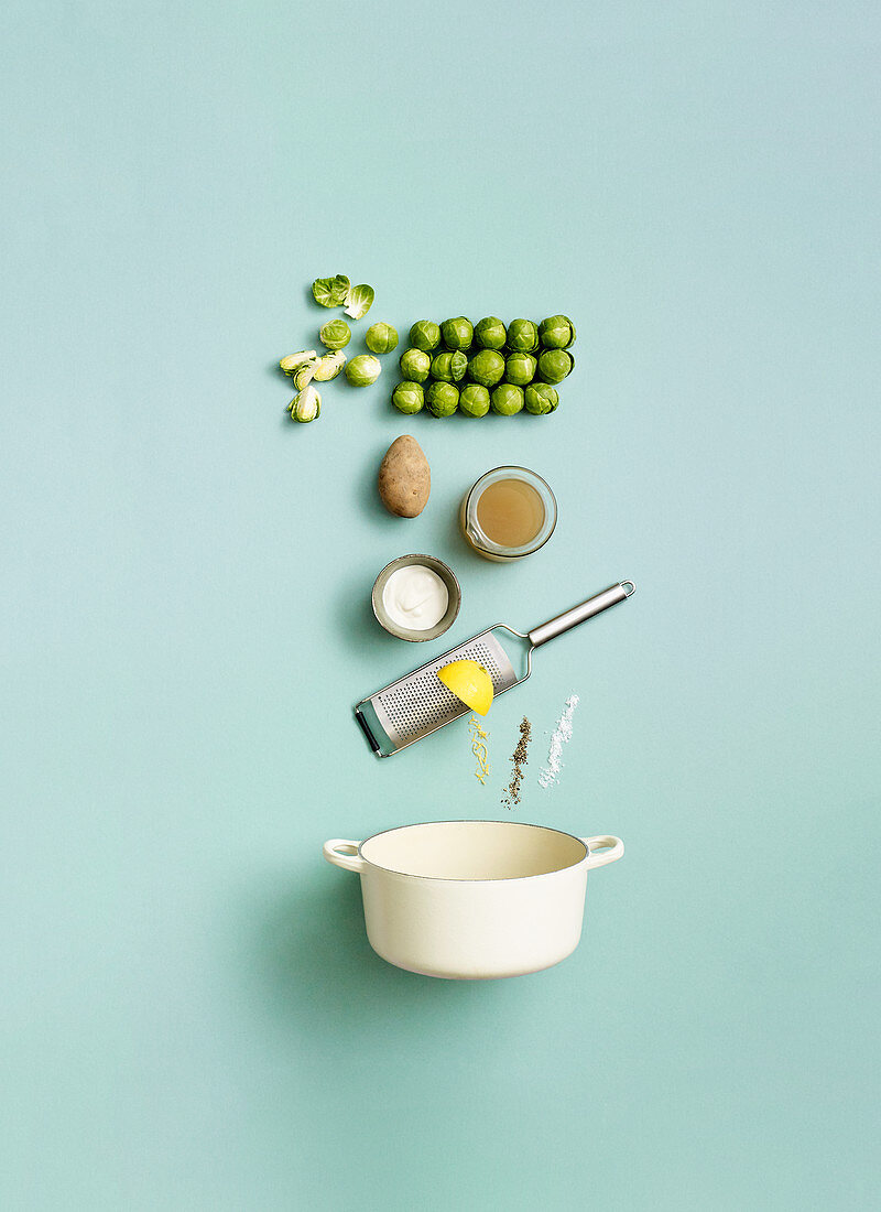 Ingredients for Brussels sprout purée