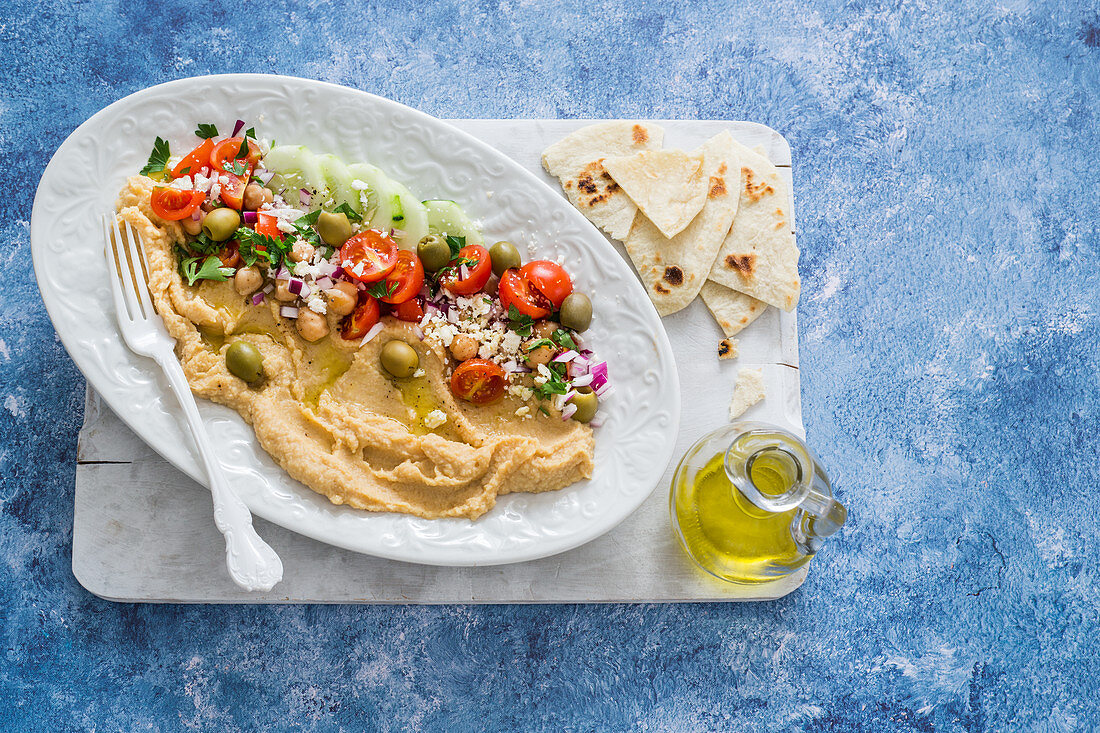 Hummus mit Fladenbrot