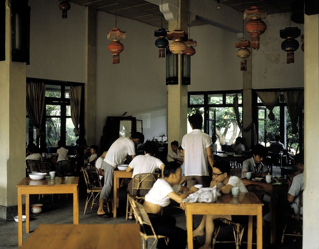 People at a Tea House in China