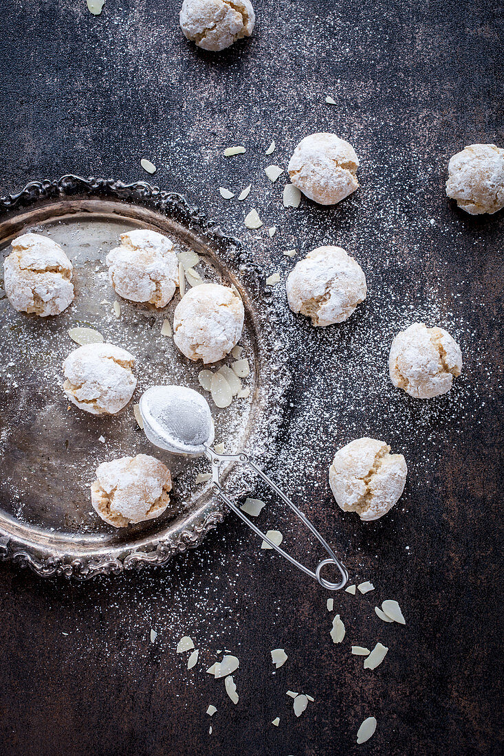 Italian amaretti cookies