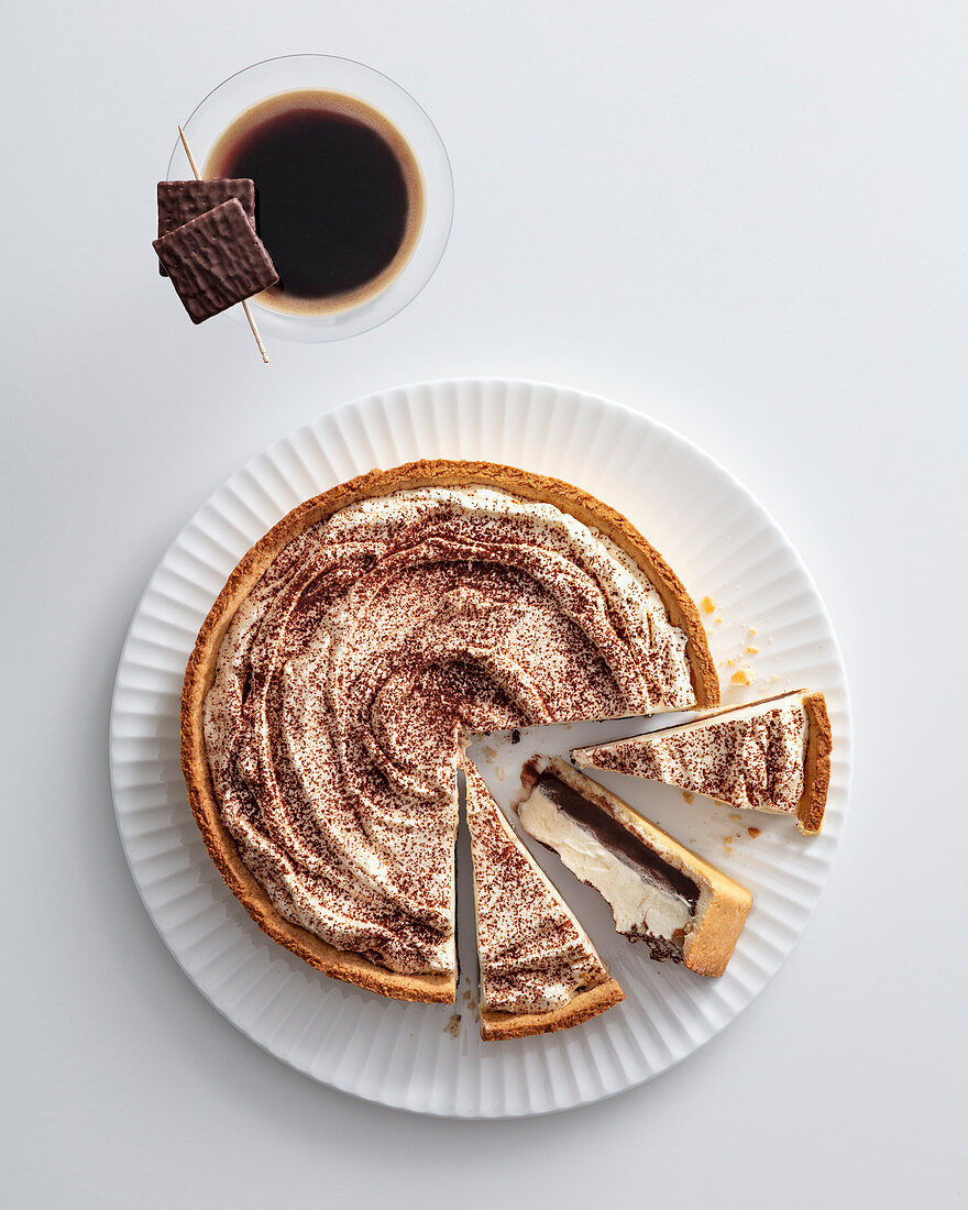 Ricotta-Schoko-Tarte & Espresso mit Kaffeelikör