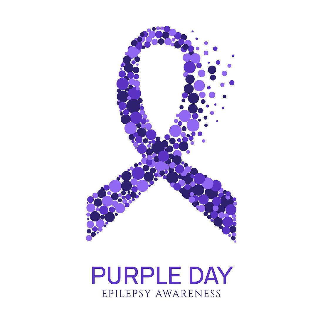 Epilepsy awareness ribbon, illustration