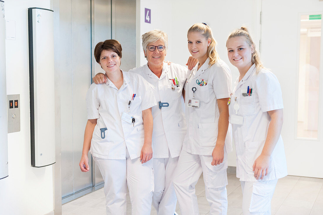 Team of nurses, portrait