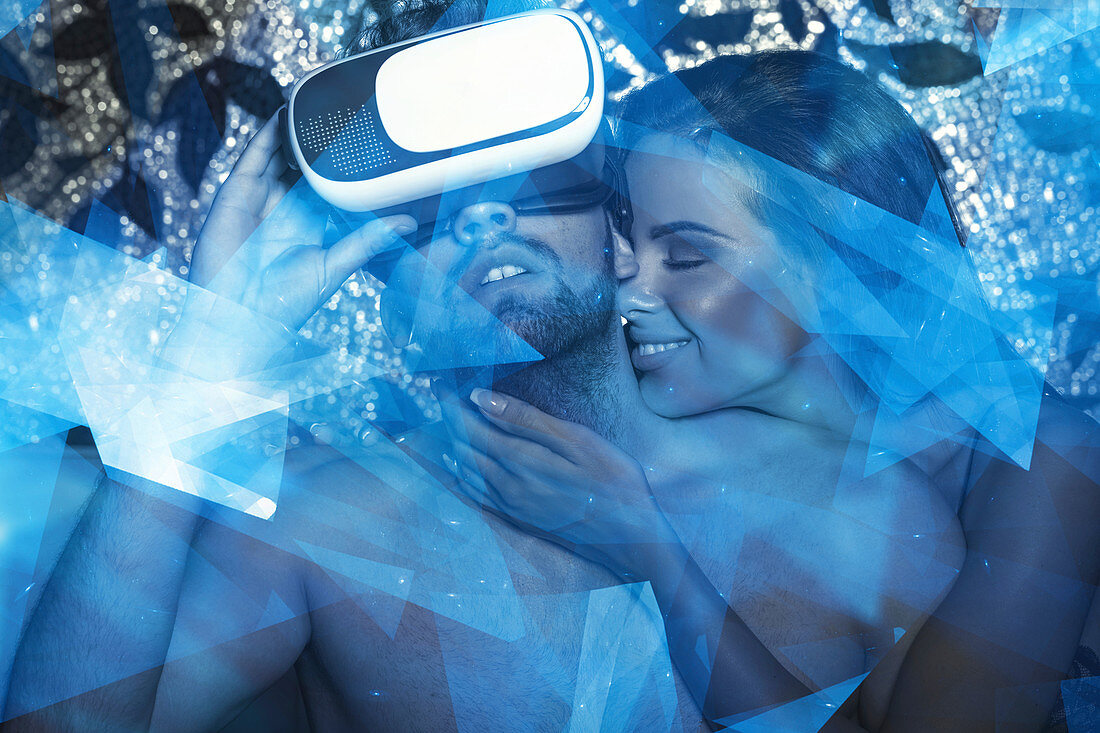 Virtual reality cybersex, conceptual image