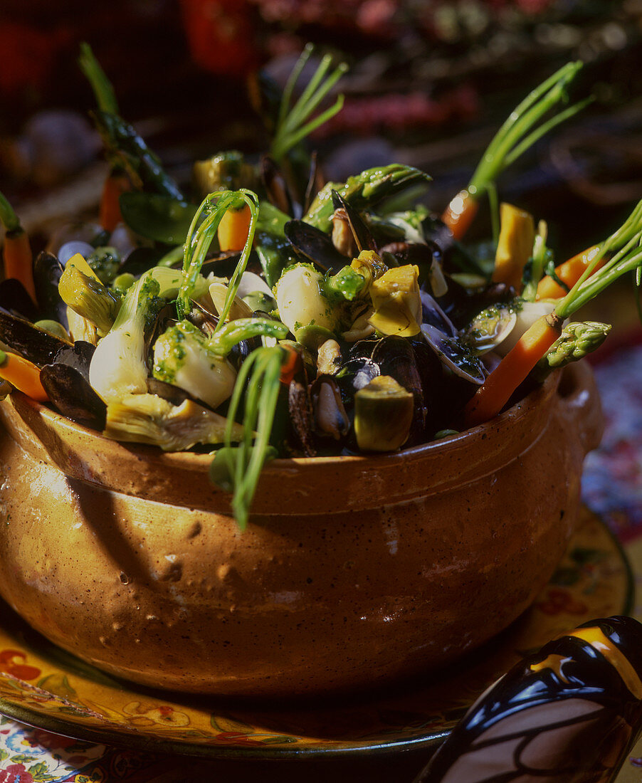 Muscheleintopf mit Gemüse