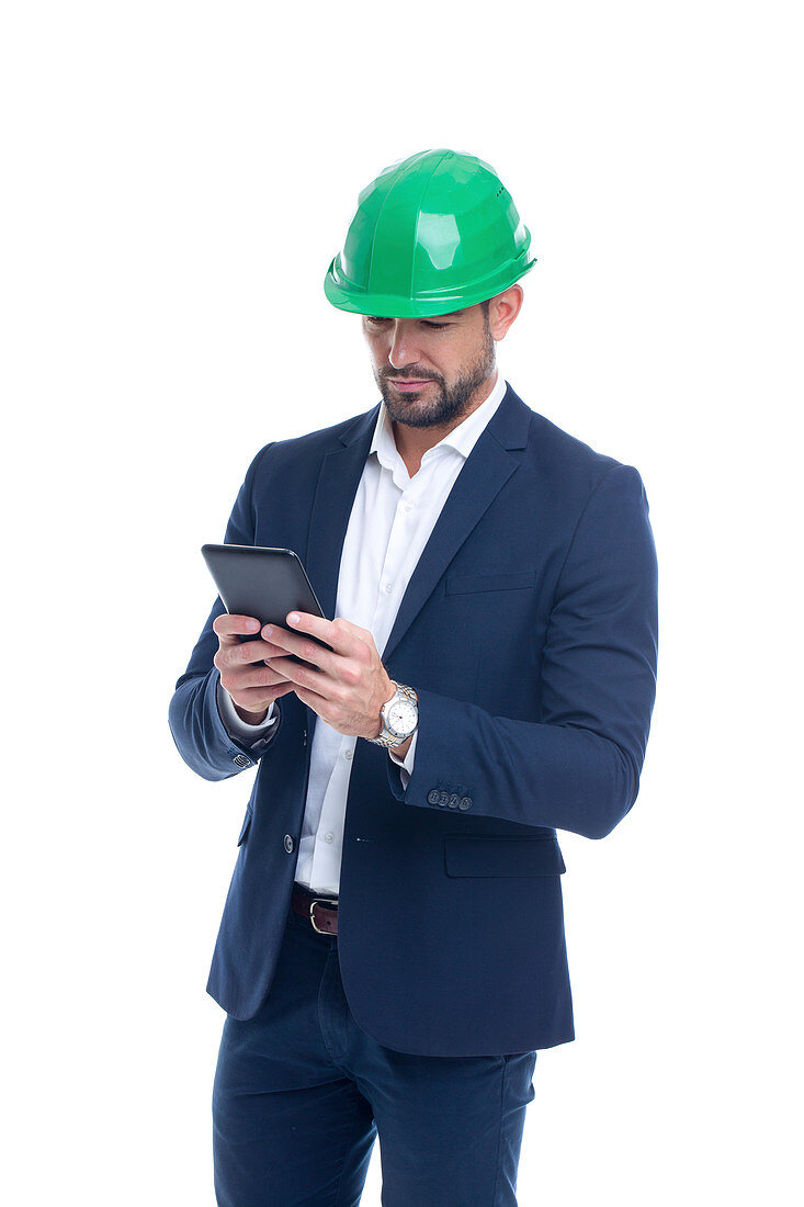 Construction manager using digital tablet
