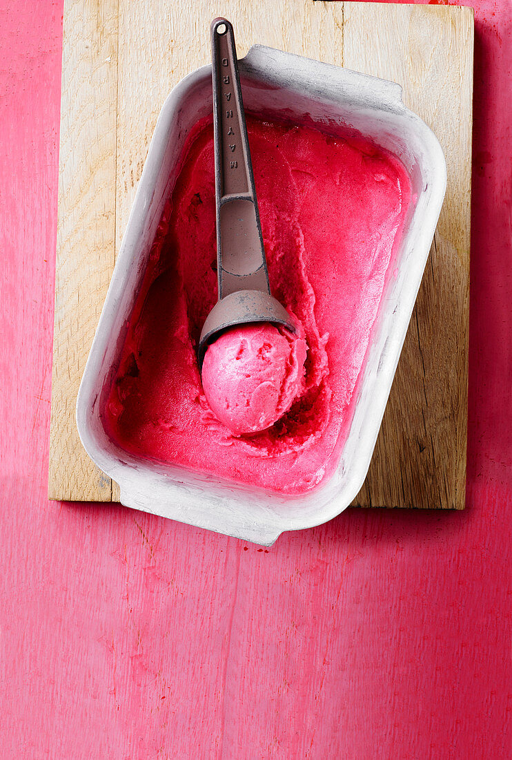 Rhubarb and star anise sorbet