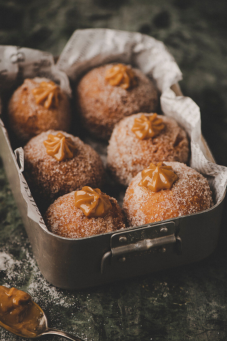 Quarkbällchen mit Karamell