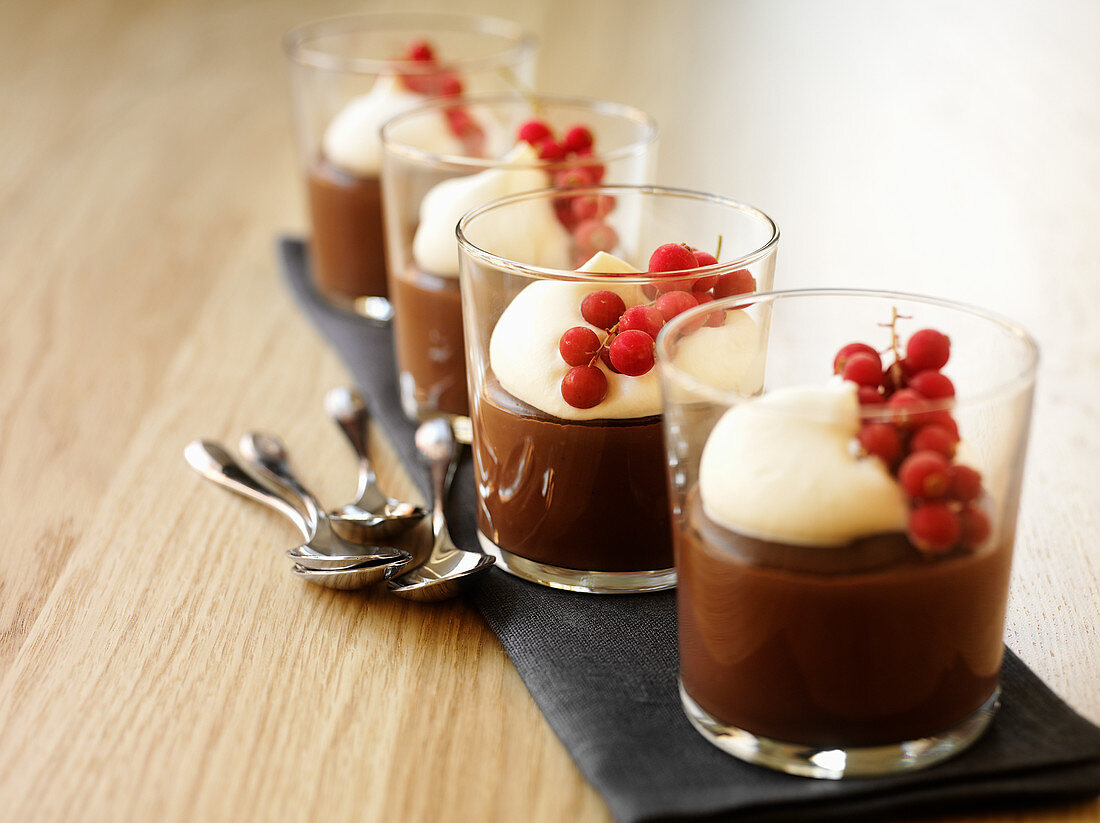 Chocolate pudding with vanilla foam