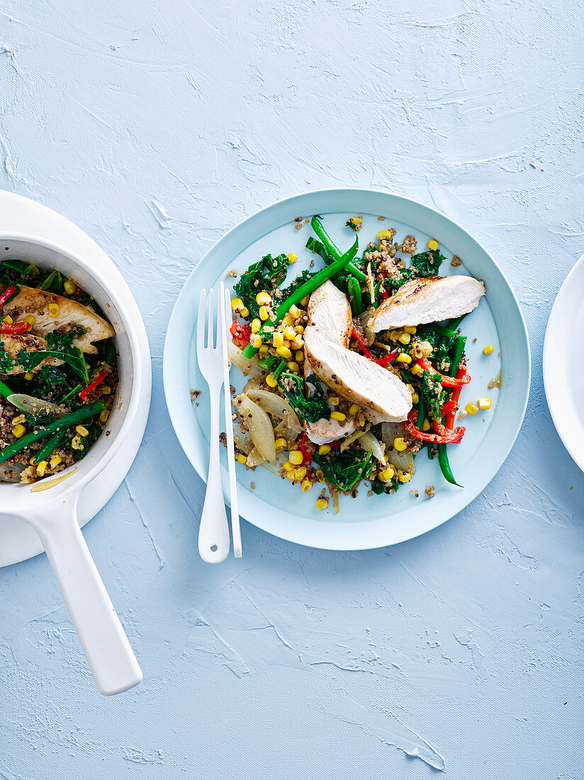 One-pot chicken with quinoa