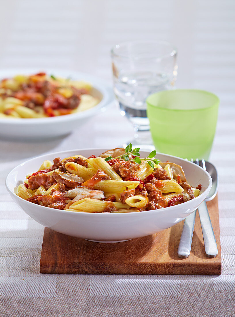 Pasta with mushroom bolognese