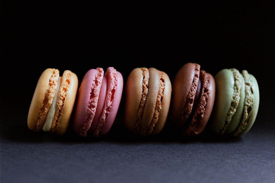 Stack of fresh crunchy macaroons