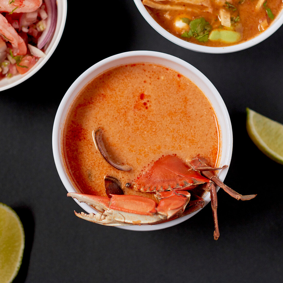 Spicy seafood soup with delicious crab