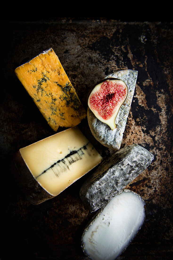 Cheese Selection with Fig