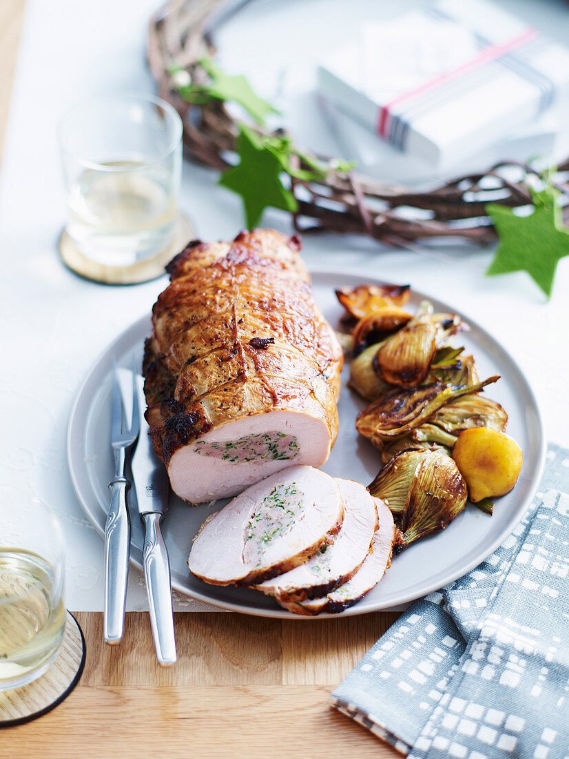 Turkey with Pork and Fennel Stuffing
