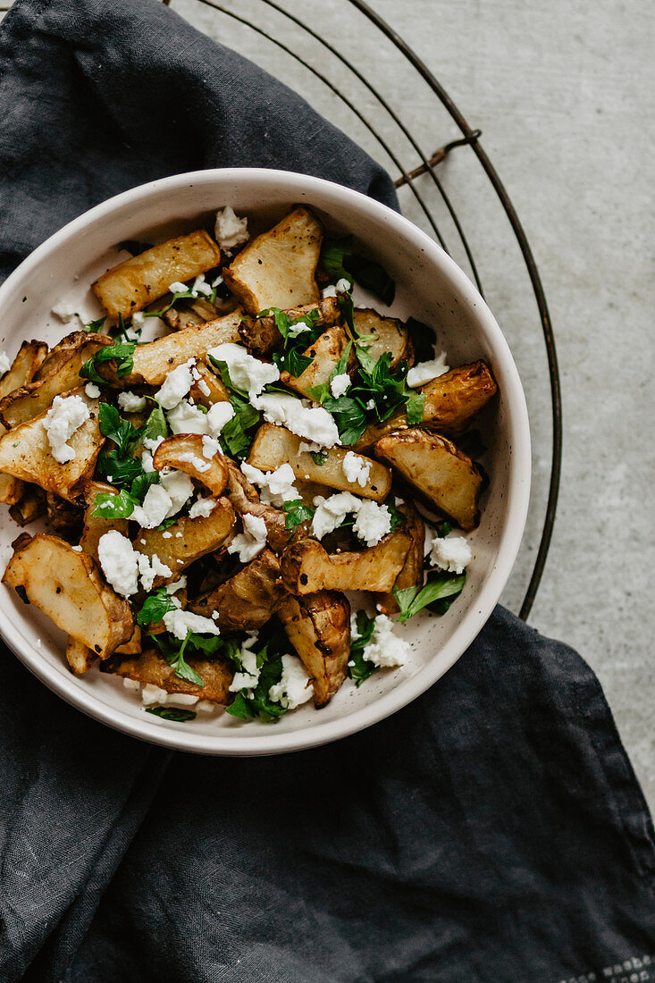 Topinambur-Pommes mit Feta