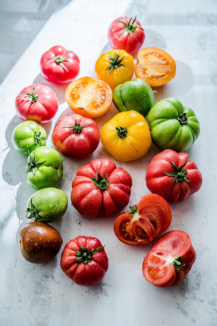 Colorful Heirloom tomatoes