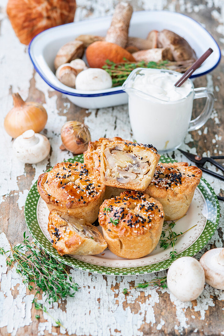 Potato mushroom pies