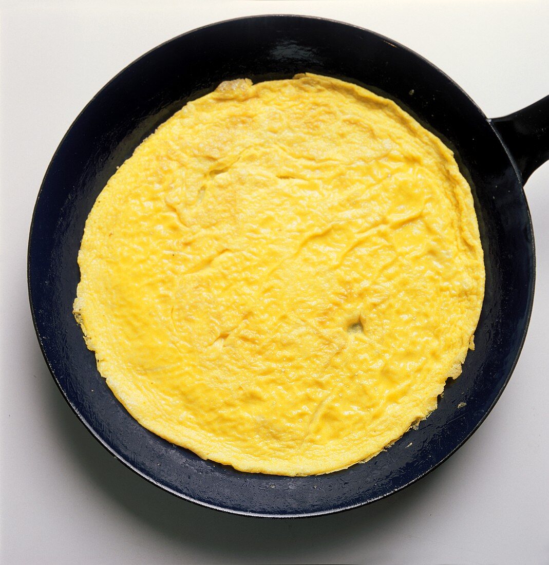 Omelett in der Pfanne