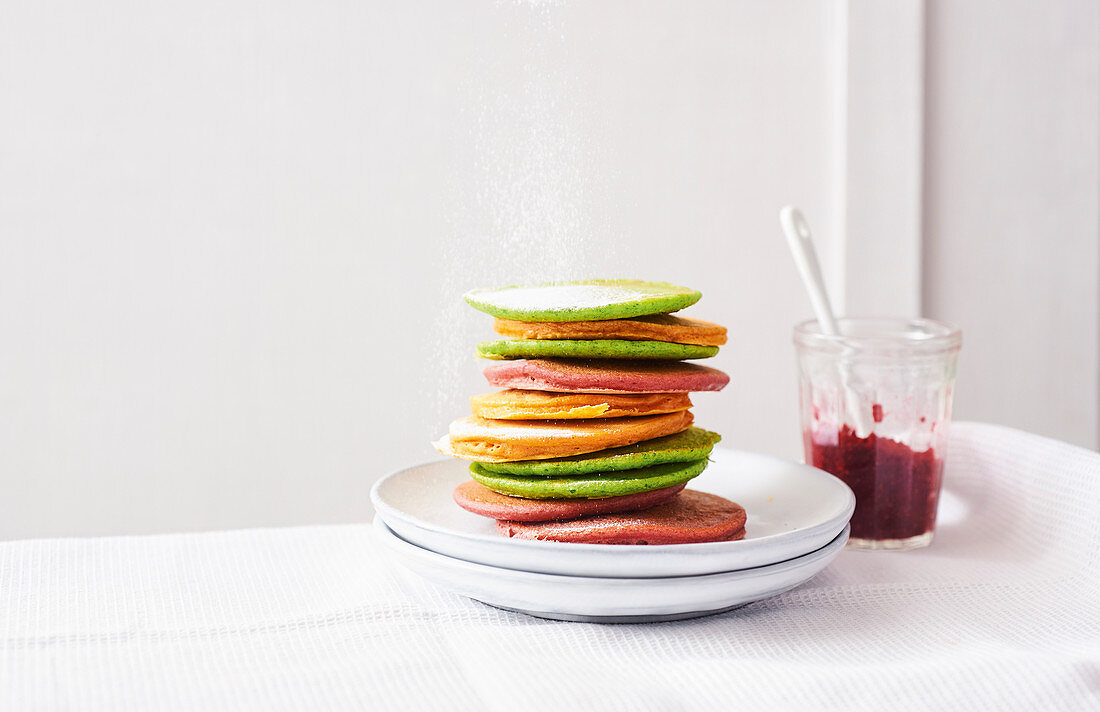 Rainbow pancakes